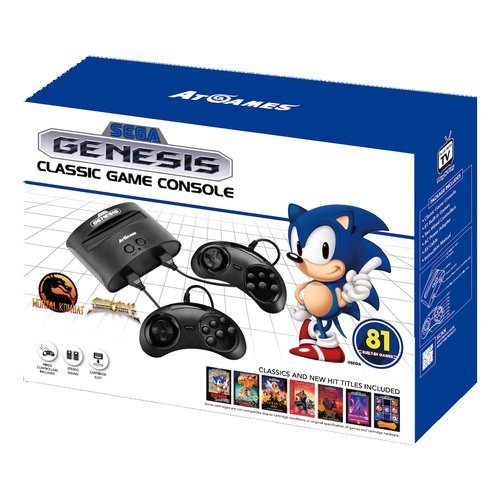 AT-Games Console Retrò SEGA Mega Drive Classic (81 Giochi) Console Retro Segamega Drive Classic New