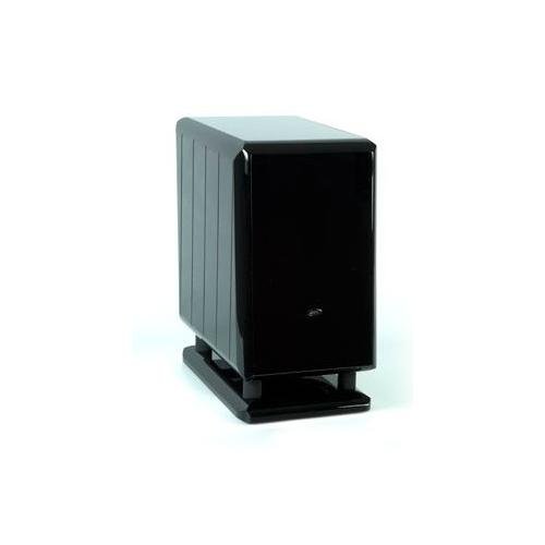 Chario K SW1 Un amplificatore lineare da 100 W/4 Ohm, un driver da 200mm a lunga escursione, il condotto reflex a clessidra bi-esponenziale NRS ed una estensione fino a 35 Hz, sono i dati di targa ch