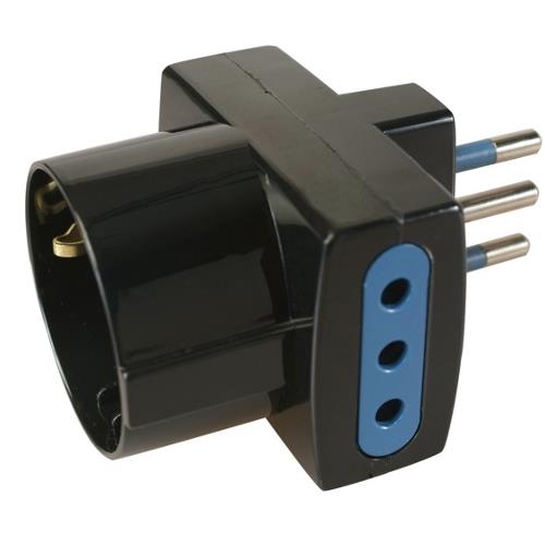 Adattatore Poly Pool PP0467 1 con spina italiana 10A Nero