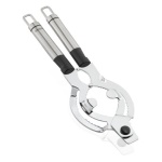 Leifheit - Chic, semplice ed elegante: è questo lo stile degli strumenti da cucina LEIFHEIT della serie ProLine. La combinazione di alta qualità dell'acciaio inox e della plastica nera è una caratteristica di design di tutte le cucine ed è perfetta per l'impiego in tavola. Anche la maneggevolezza soddisfa le aspettative. Lo svitabarattoli ProLine apre senza fatica vasetti, bottiglie, tubetti, ecc. Le impugnature ovali in acciaio inox di alta qualità rimangono comodamente e saldamente in mano e conferiscono una piacevo