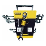 Stanley - Set chiavi combinate a cricchetto Stanley 4 89 907 Poligonali kit 6 pz