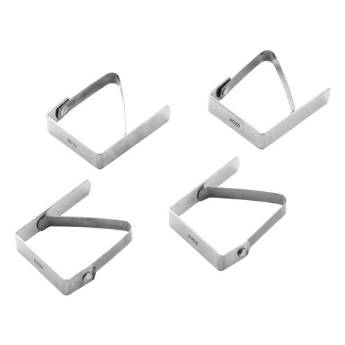 Set fermatovaglia Pedrini 0003 4 LILLO a molla Cromo satinato