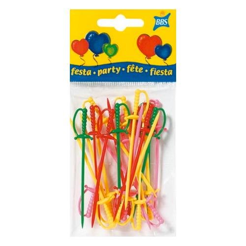 BBS 024642 Confezione 25 spadine Party colori assortiti