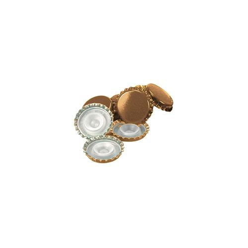 Casalinghi Plastica Confezione 200 tappi corona oro con sottotappo incorporato 29 mm Tappi corona Cpl