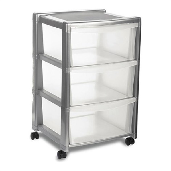 Cassettiera salvaspazio Stefanplast 50330 LIBERA 3C Silver