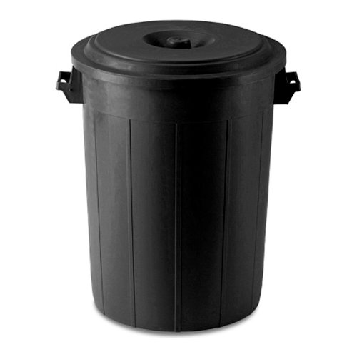 Bidone Stefanplast 25080+25980 Con Coperchio Nero