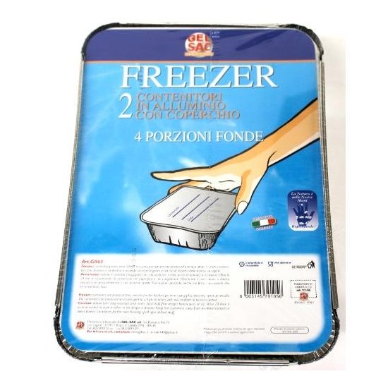 Set vaschette monouso Gel Sac 701056 Gr63 4 Porzioni