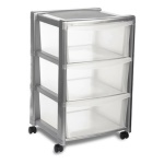 Stefanplast - Cassettiera salvaspazio Stefanplast 50330 LIBERA 3C Silver Silver