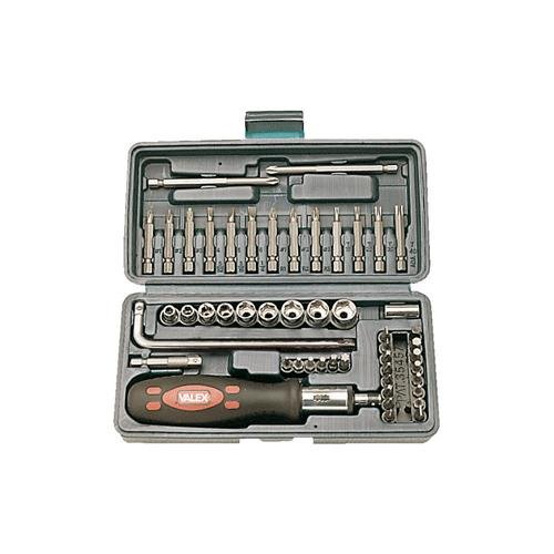 Valex 1463569 Set 52 pz giravite a cricchetto con inserti in valigetta