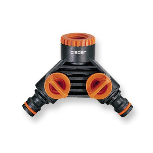 Presa rubinetto irrigazione Claber 8599 GARDENLIFE 2 vie innesto rapid