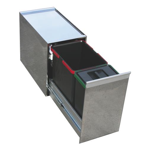 Pattumiera incasso Lavenox SY C 09 SYSTEM Inox