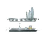 G&D - Scolapiatti 60CM. LAMI in acciaio Inox completo con raccogligocce Inox-plast -Griglia bicchieri inferiore + piatti superiore. Regolazione a VITE con perno Ø10 mm.