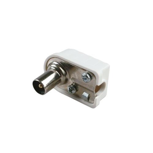 Connettore antenna Poly Pool Spina Angolare M 75 Ohm White