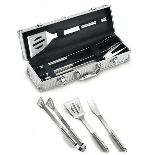 Set attrezzi barbecue Ompagrill 03380 Cromo