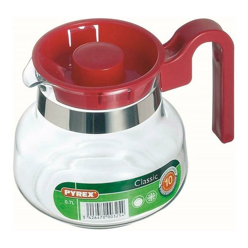 Caraffa Pyrex 710A200 5646 con coperchio Trasparente e Rosso
