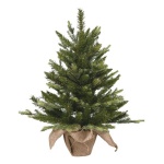 Amicasa - Albero di natale sintetico Pinetto con base iuta. Cm 90. Pe Pvc. 008401