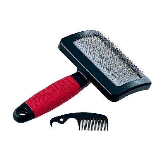 Spazzola cardatore per gatti Ferplast 85942899 Small Nero e Rosso