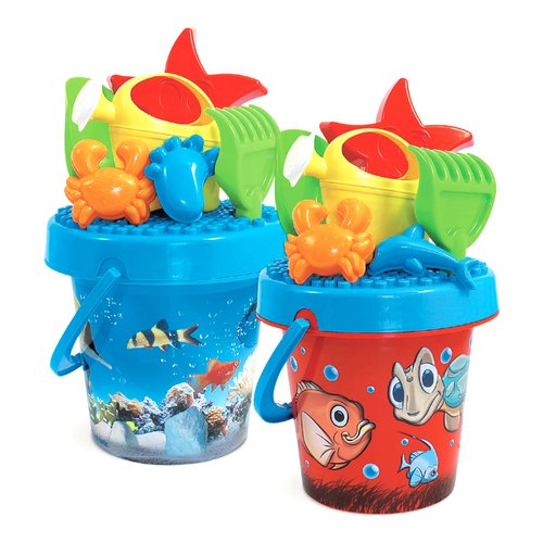 Set gioco sabbia Adriatic 564 Set secchiello mare con accessori Assort