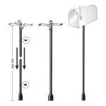 Palo cassetta posta americana Alubox USAPLNE TOPOLINO Nero