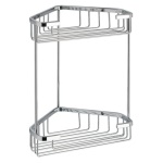 Porta oggetti box doccia Gedy 2481 13 AUGUSTUS 2 ripiani Cromo lucido