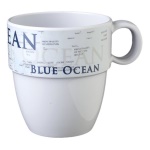 Brunner - Tazza campeggio Brunner 0830024N C8C impilabile Bianco e Blu