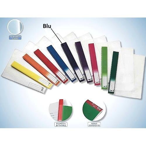 Hamelin - Favorit 100460912 Copertina rinforzata con ali per quaderni maxi trasparente con bordo Blu scuro