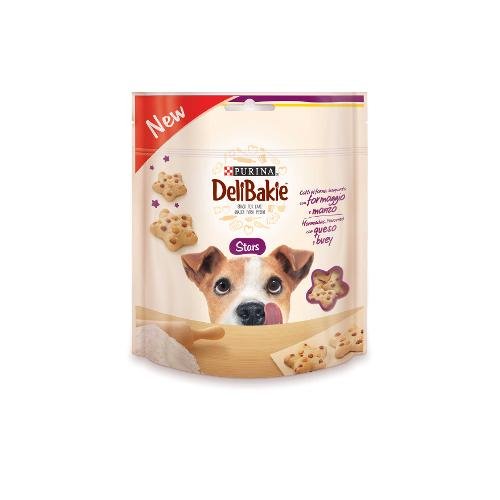 Purina 12241490 Snacks per cani adulti Delibakie Stars gusto manzo e formaggio