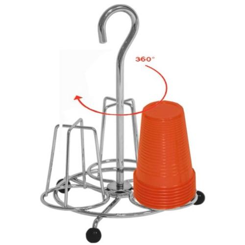 Porta bicchieri Artex 292078 KITCHEN Girevole Cromo lucido