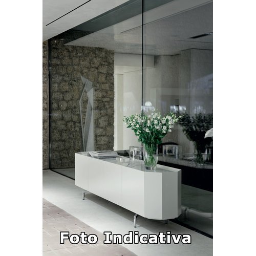 CATTELAN Credenza Chelsea 248x46x50H - 4-50 Struttura Op30 Grey Opaco - Piano Grey Extra Chiaro
