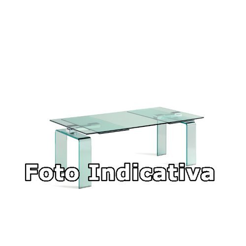 CATTELAN Tavolo Azimut 180/260x90x75H Cristallo Trasparente