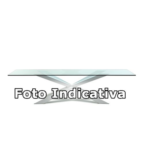 CATTELAN Tavolo Spyder 240x120x75H Ovale Metallo Op69 Graphite Opaco - Piano Cristallo Trasparente Extrachiaro