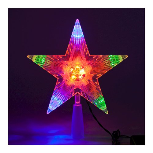 Puntale albero di natale Lotti 30671 Stella con luce LED Multicolore (