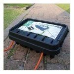 Lotti Importex - DriBox 285 N scatola protettiva-isolante per collegamenti elettrici, ideale per un piccolo avvolgi cavo o una ciabatta, fino a quattro connessioni e/o trasformatori, IP55 uso Esterno, Colore Nero, Dimensioni 28,5x15x11cm