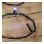 Lotti Importex - Catena lineare MB 10 LED MULTICOLOR Ø5mm Reflex, Luce Fissa, 230V, uso Interno, Cavo Verde, Dimensioni 1,5+1m,