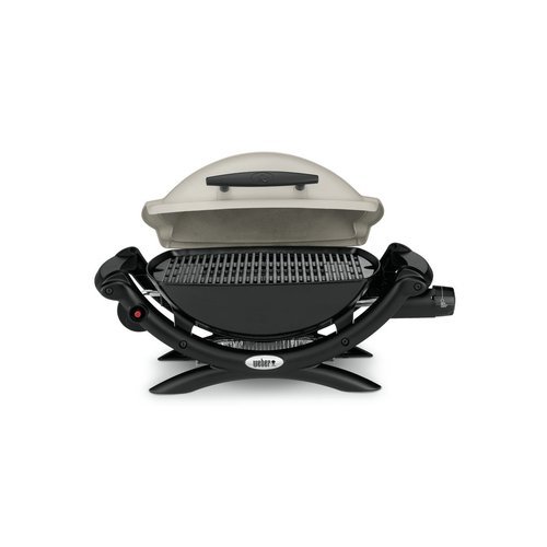 Weber 53060029 Barbecue a gas Q 2000 Titanium con braciere in ghisa di alluminio e accensione piezoelettrica