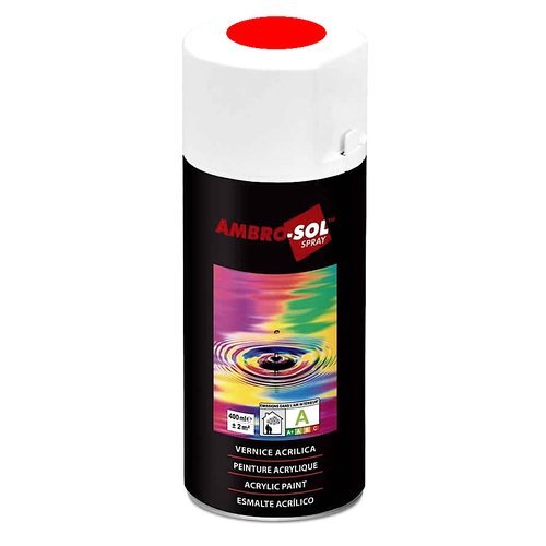Ambro-Sol V4003020 Smalto acrilico spray a rapida essiccazione 400 ml Rosso traffico Ral 3020 lucido