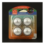 Amicasa - Set 4 Tealight Immersione Led Color. Resistenti all'acqua. Batterie 2xCR2032 incluse per ogni tealight