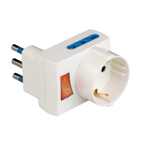 Adattatore Poly Pool PP2382 SALVASPAZIO con spina 16A e interruttore B