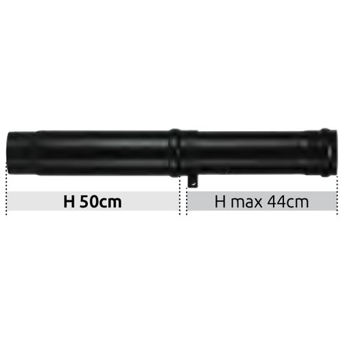 Tubo canna fumaria Save Fumisteria PN843 PELLET LINE telescopico Nero 