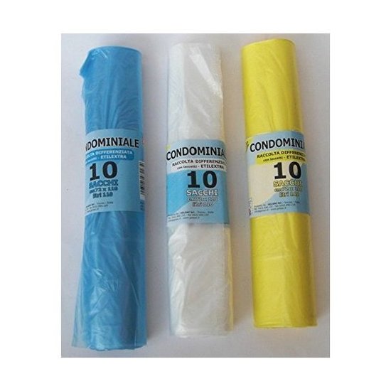 Set sacchi spazzatura Gel Sac 972210HD ROTOSAC con legaccio Neutro