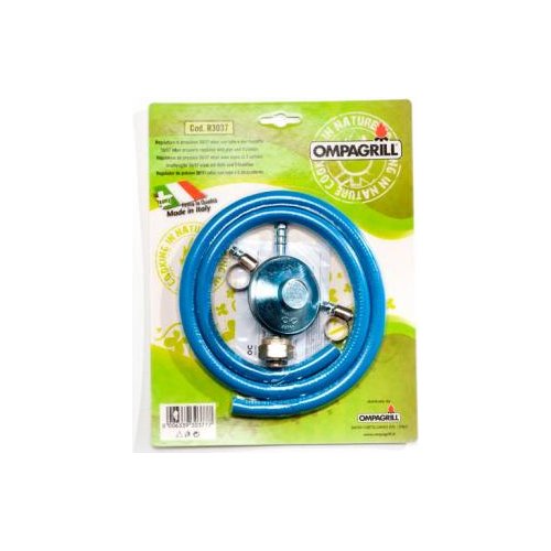 Regolatore pressione gas Ompagrill R3037 Set con Tubo per Gpl