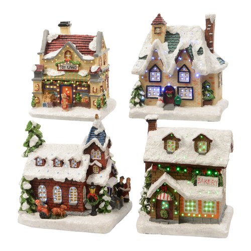 Paesaggio Natale Kaemingk 481084 Casa con luci Assortito