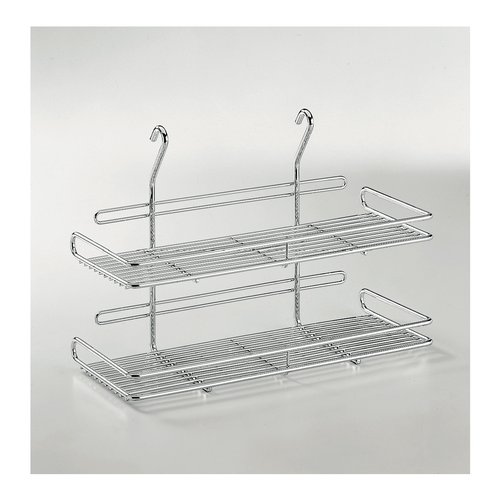 Mensola barra sottopensile Lemi 30305 COLLEZIONE WIRE 2 Ripiani Cromo 