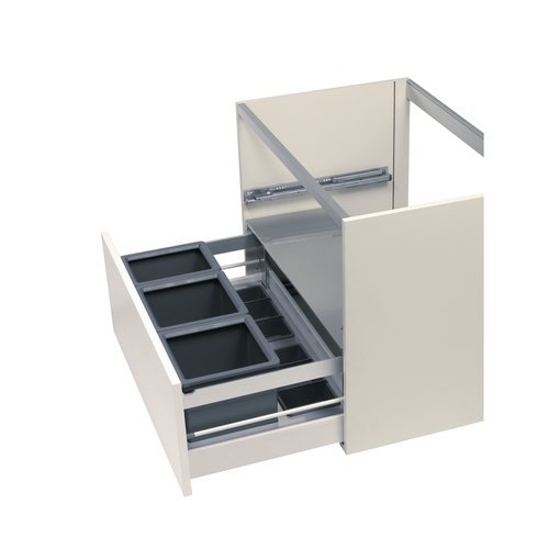 Tecnoinox T2 Automatic Raccoglitore differenziata per cassettoni 1 x 12 + 2 x 17 lt per base 900 mm ingombro 900 x 500 x h. 260 mm Grigio antracite