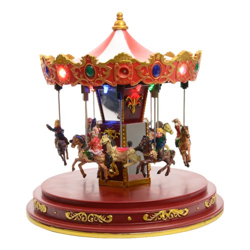 Paesaggio Natale Kaemingk 481379 Giostrina cavallucci con movimento e