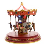 Kaemingk - Paesaggio natalizio Kaemingk 481379 Giostrina Cavallucci con led