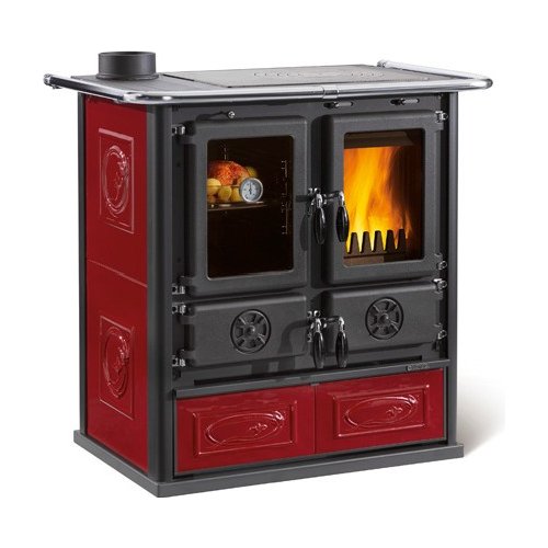 La Nordica ROSETTA SINISTRA BII stufa Libera installazione A legna Nero, Bordeaux