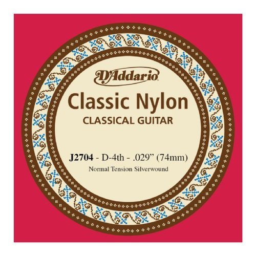 La corda J2704 è la corda di ricambio perfetta per la quarta corda D'Addario J27 Student, a tensione normale, per chitarra classica. Le corde D'Addario EJ27 in nylon per chitarra classica sono perfet