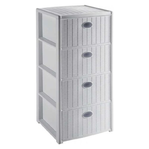 Cassettiera salvaspazio Stefanplast 30400 ELEGANCE 4C Bianco