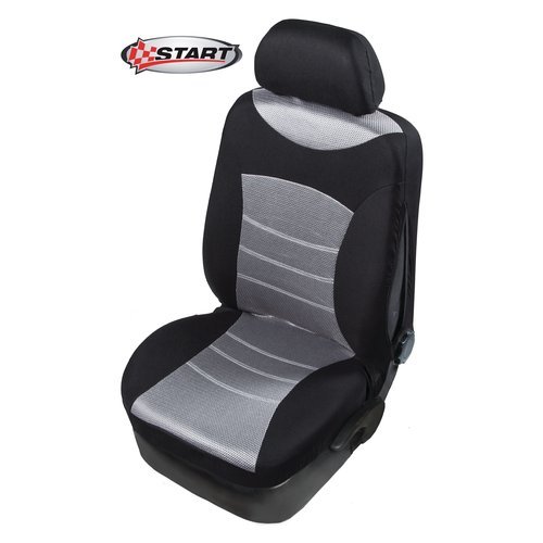 Set Di 2 Tappetini Per Auto Unitec, Grigi, 46x70 Cm, Bordi Tagliabili, Multiuso Per Casa E Officina